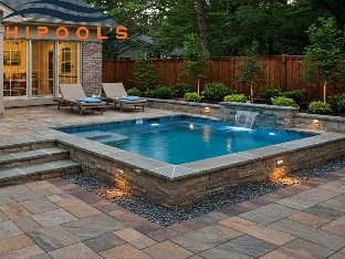 backyard pool—a shimmering oasis where relaxation