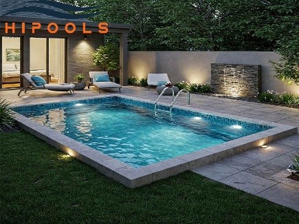 Stepping into your backyard pool
