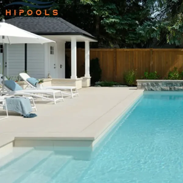 swimming pool on a sunny day.