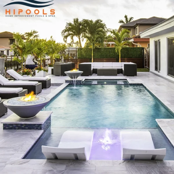 high-end plunge pool installation features