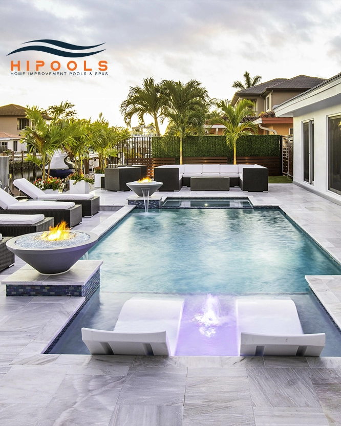 high-end plunge pool installation features