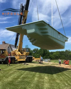 Fiberglass Plunge Pool with Skyline Views