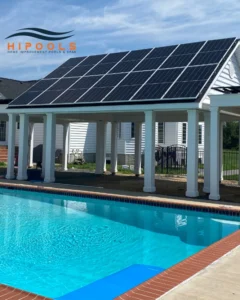 solar-powered pool installation